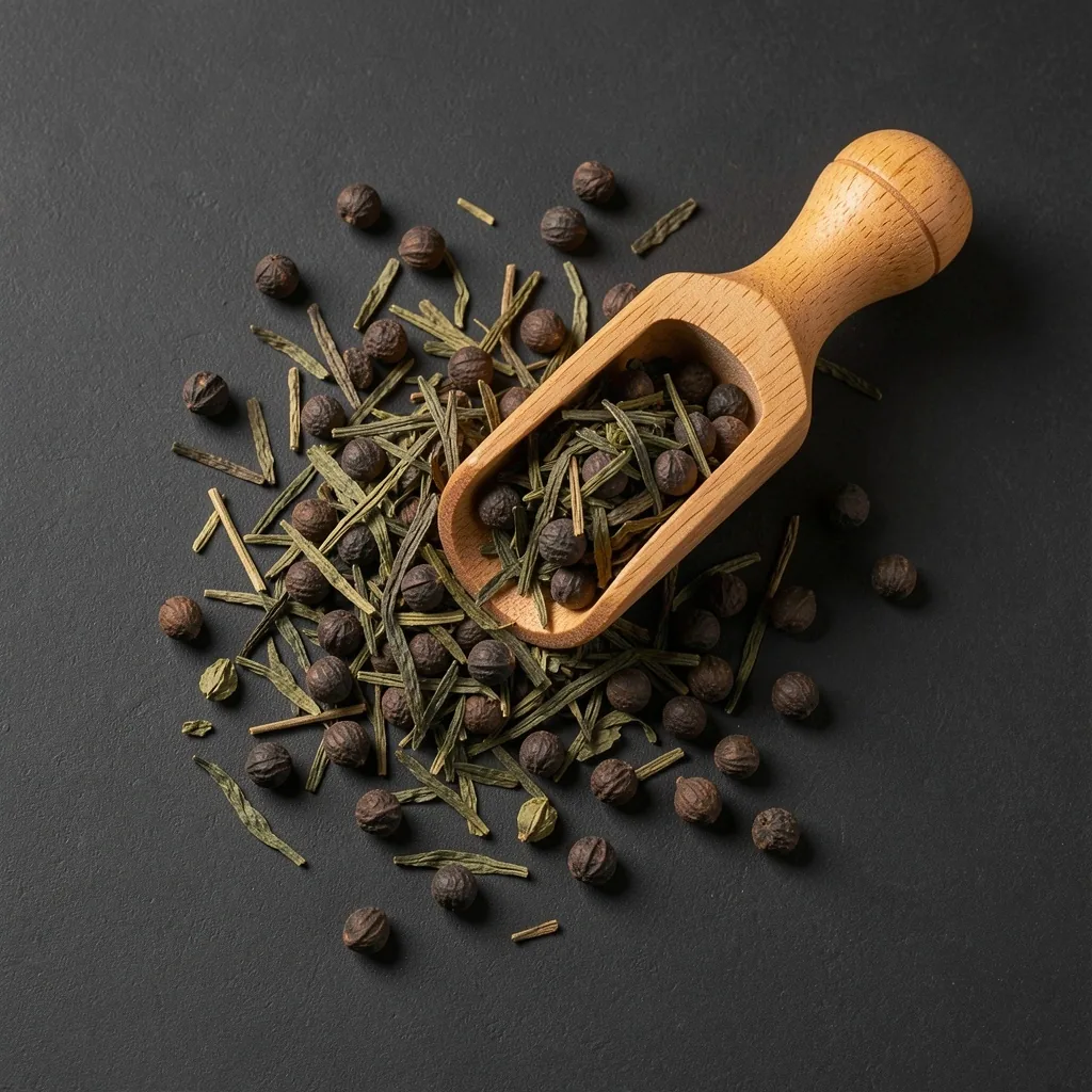 Green tea leaves and guarana seeds